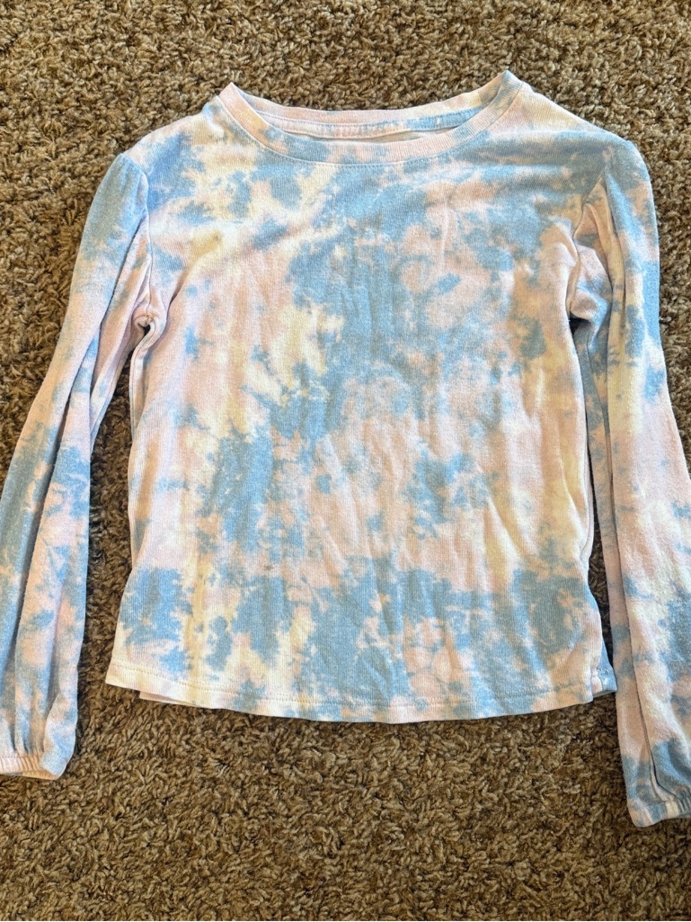 Tie-Dye Top - Light Blue & Pale Pink